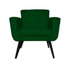 Poltrona Decorativa Geovana Veludo Verde - Montanaris Decor