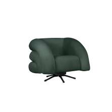 Poltrona Decorativa Giratória Micheli Veludo Verde - Montanaris Decor