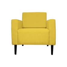 Poltrona Decorativa Leticia Slim Veludo Amarelo - Montanaris Decor