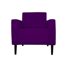 Poltrona Decorativa Leticia Slim Veludo Roxo - Montanaris Decor