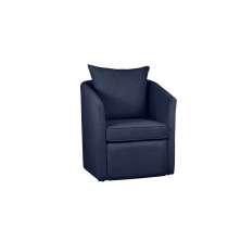 Poltrona Decorativa Manuela Boucle Azul Marinho - Montanaris Decor