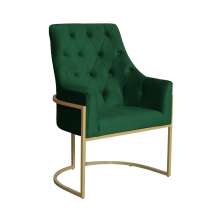 Poltrona Decorativa Vick Veludo Verde - Montanaris Decor