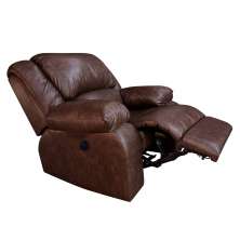Poltrona do Papai Elétrica com Massagem e USB Chelsea Para Sala de Estar PU Marrom - Montanaris Decor