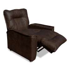 Poltrona do Papai Reclinável Manual Comfort PU Marrom - Montanaris Decor