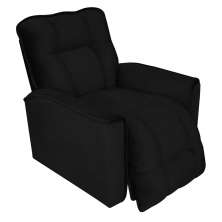 Poltrona do Papai Reclinável Manual Comfort Veludo Preto - Montanaris Decor