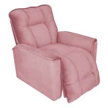 Poltrona do Papai Reclinável Manual Comfort Veludo Rosa - Montanaris Decor