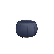 Puff Decorativo Concha Veludo Azul Marinho - Montanaris Decor