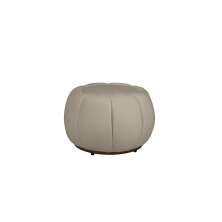 Puff Decorativo Concha Veludo Bege  - Montanaris Decor