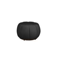 Puff Decorativo Concha Veludo Preto - Montanaris Decor