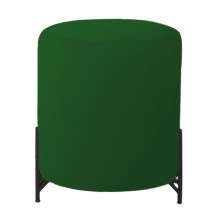 Puff Decorativo Thor Ferro Base Preta Veludo Verde  - Montanaris Decor