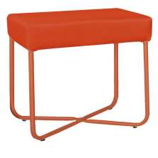 Puff Decorativo Unna Base Bronze Veludo Terracota  - Montanaris Decor