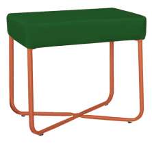 Puff Decorativo Unna Base Bronze Veludo Verde  - Montanaris Decor
