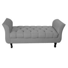 Recamier Grecia Decorativa 90cm Suede Cinza - Montanaris Decor