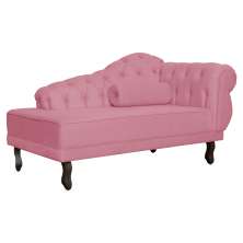 Recamier Larissa Lado Esquerdo 1,50 cm Veludo Rosa - Montanaris Decor