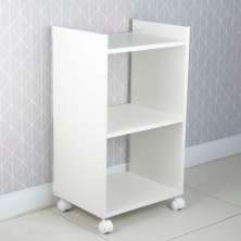 Armário Organizador Móvel Multiuso Branco com Rodinhas 40cm