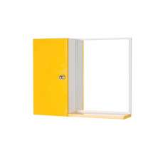Armário Para Banheiro Com Espelho Cor Branco e Amarelo