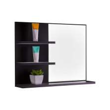 Armário Para Banheiro Lugano Preto 60 x 45cm