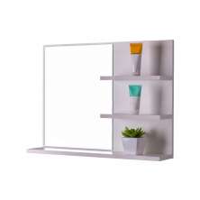Espelho para Banheiro com Prateleiras Lugano 60 x 45cm - Branco