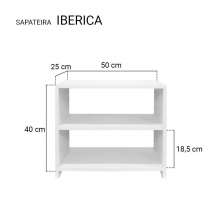 Kit 2 Sapateira Branca Para Quarto Sala 50 X 40cm