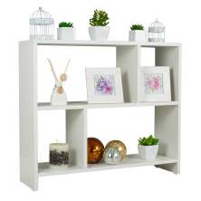 Rack para TV Nicho Aparador Madeira para Sala Quarto - Branco