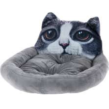 Cama Pet Digital Print Cachorros e Gatos 50x40cm Cinza Escuro