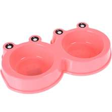 Comedouro Duplo Funny Cães e Gatos 27x15x4cm Rosa