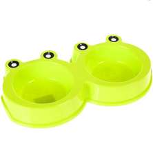 Comedouro Duplo Funny Cães e Gatos 27x15x4cm Verde