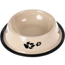 Comedouro e Bebedouro Aço Inoxidável 15cm 150ml Bege