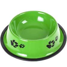 Comedouro e Bebedouro Aço Inoxidável 15cm 150ml Verde