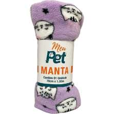 Manta Pet Microfibra 100% Poliéster 70x100cm Gatinho