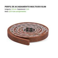 Eva Rodape Acabamento Ripado Laminado 2,5m - Urban Bronze
