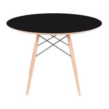 Mesa Eames Eiffel Redonda 107cm - Preta
