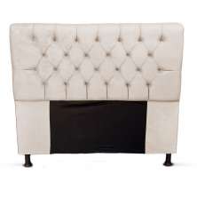 Cabeceira Carla Capitone para Cama Box Casal 140 CM Suede bege