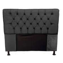 Cabeceira Carla Capitone para Cama Box Casal 160 CM Suede Preto