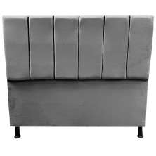 Cabeceira Giovana para Cama Box Casal 140 CM Suede Cinza