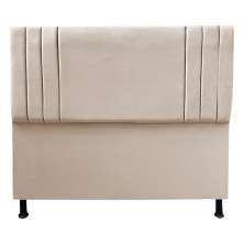 Cabeceira Luna para Cama Box Casal 140 CM Suede Bege