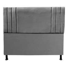 Cabeceira Luna para Cama Box Casal 140 CM Suede Cinza