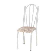Cadeira Tubular Branca 021 Assento Rattan