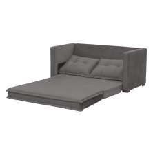 Sofá Cama 02 Lugares Londres Suede Cinza