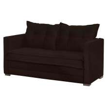 Sofá Cama 02 Lugares Londres Suede Tabaco