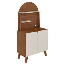 Aparador Cantinho Cafe 2 Portas 80 cm 4631 Cedro Off White ARLY