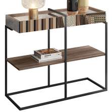 Aparador Espelhado Aurum Estilo Industrial Demoliçao Preto DHom