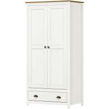 Armario 2 Pt 1 Gv Madeira Maciça 91 cm 9103 Branco Freijo Milani Store