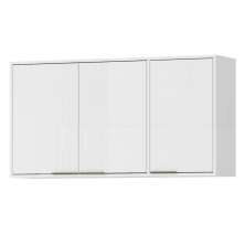 Armario Aereo 120 cm MDP 3 Portas GLOR AGL04 Branco Neve MXM