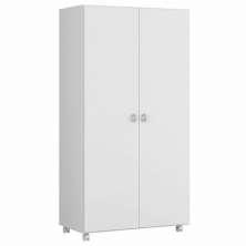 Armario Multiuso 2 Portas Com Rodizio 86 cm AR70 Branco Dtall