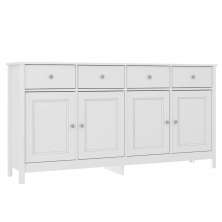 Balcao Buffet 4 Portas 4 Gavetas 154 cm R626 Branco Dtall