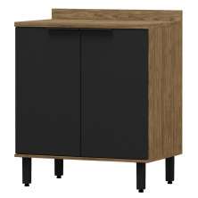 Balcao Com Tampo MDF 80 cm 2 Portas Tosc BT002 Freijo Nero MXM