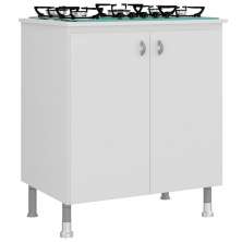 Balcao Para Cooktop 2 Portas 73 cm BA115 Branco Dtall