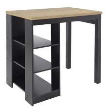Bancada Ilha Cozinha 3 Prateleiras 90x60 cm CD1022 Preto Dtall
