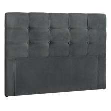 Cabeceira Queen 160cm Daiana Suede Cinza ID Milani Store